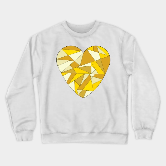 Fractured Heart of Gold Crewneck Sweatshirt by DavidASmith